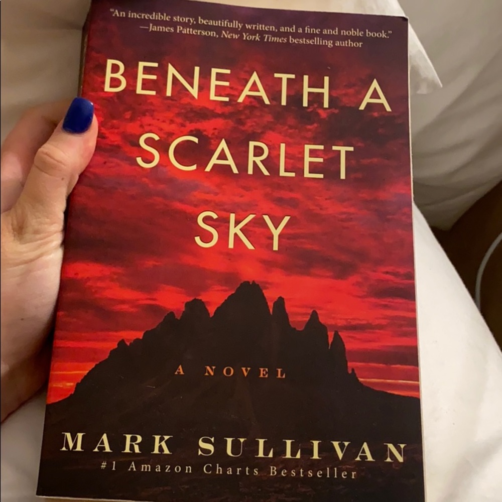 Beneath a scarlet sky